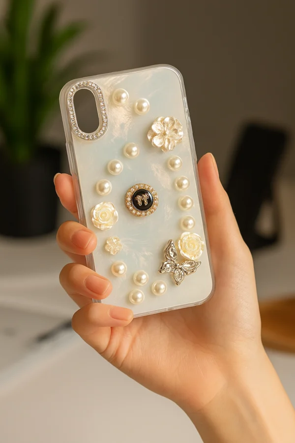 3D Butterfly & Flower Pearl Case for iPhone XS Max
