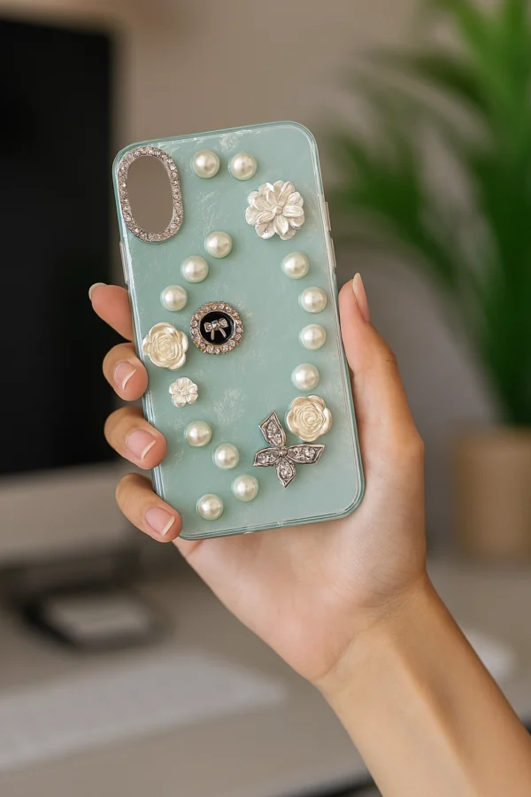 3D Butterfly & Flower Pearl Case for iPhone XS Max