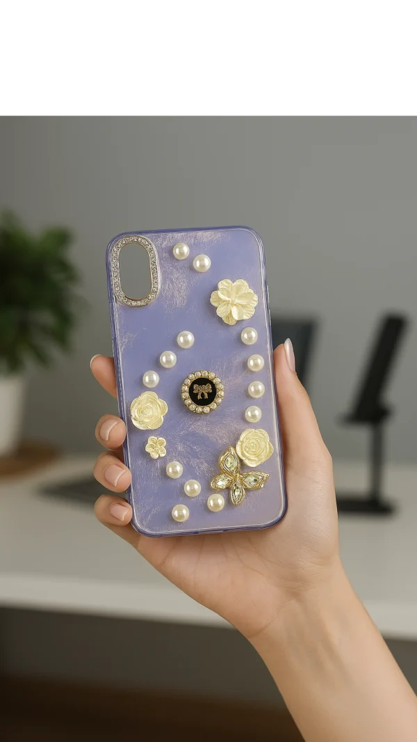 3D Butterfly & Flower Pearl Case for iPhone XS Max