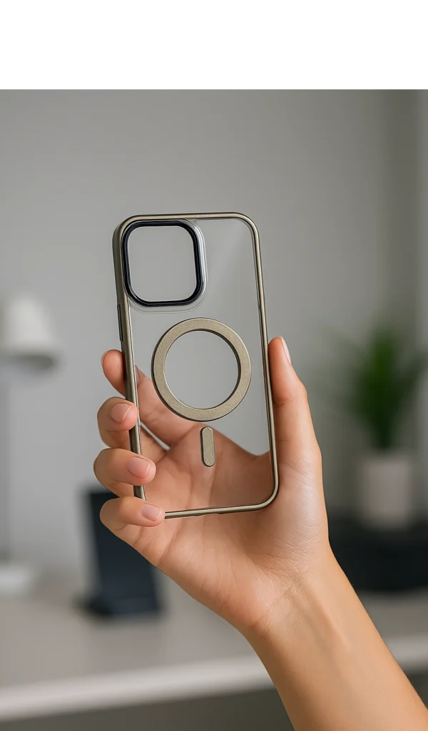 A Series Clear Glass-Look Case for iPhone - Hybrid Soft Edge with Hard Transparent Back