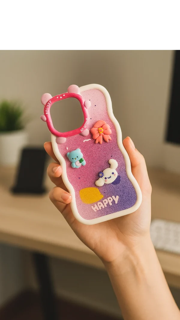 Fashion Printed Case for iPhone – Soft Matte Back Cover for Girls