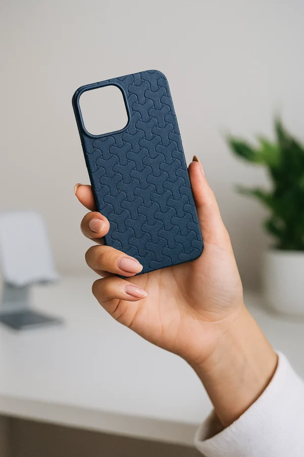 Woven Link Pattern Soft Case – Premium TPU Cover for iPhone (11 Pro Max to 16 Pro Max)