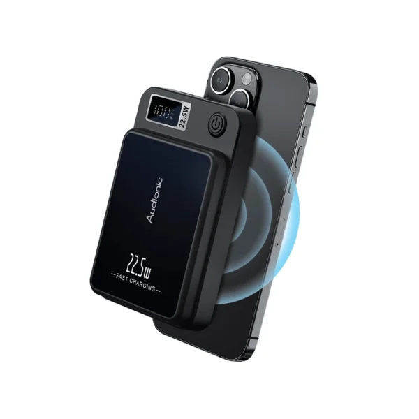 Audionic Magneto Wireless 10000mAh Power Bank – Magnetic Battery Pack with 22.5W Fast Charging
