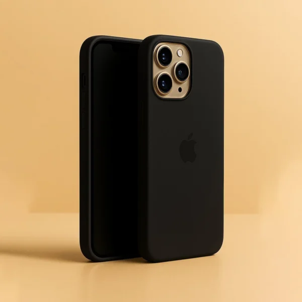 Silicone Case – Soft Colored Back Cover for iPhone Black