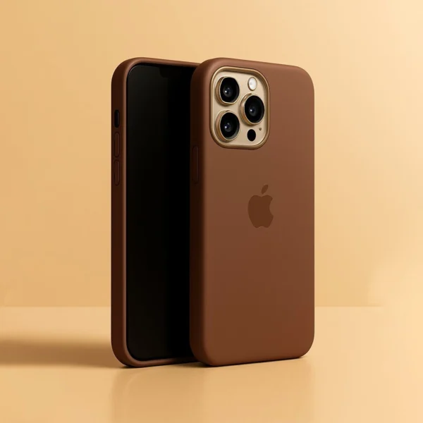 Silicone Case – Soft Colored Back Cover for iPhone Coffee Brown
