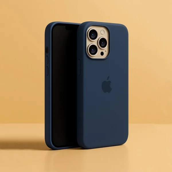 Silicone Case – Soft Colored Back Cover for iPhone Dark Blue