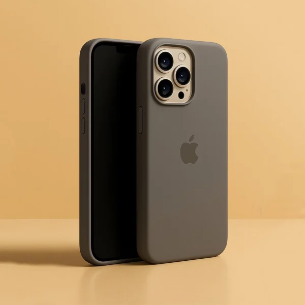 Silicone Case – Soft Colored Back Cover for iPhone Dark Gray