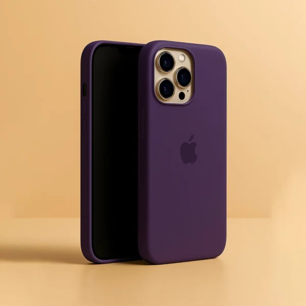 Silicone Case – Soft Colored Back Cover for iPhone Deep Purple