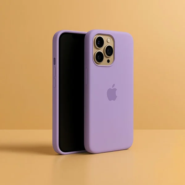 Silicone Case – Soft Colored Back Cover for iPhone Lavender Color