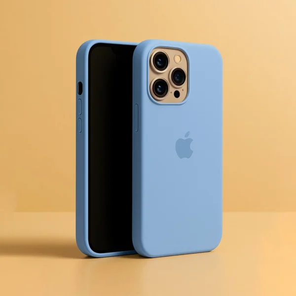 Silicone Case – Soft Colored Back Cover for iPhone Light Blue