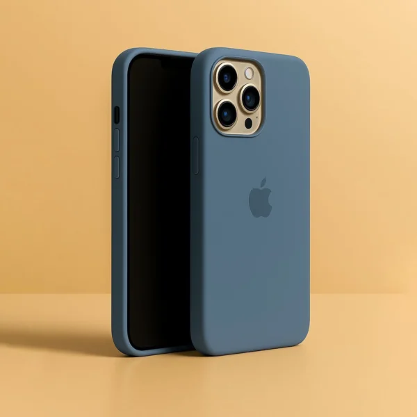 Silicone Case – Soft Colored Back Cover for iPhone Storm Blue