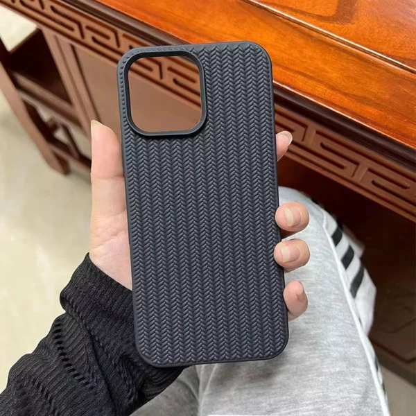 Candy Color Soft Silicone Woven Pattern TPU Phone Case