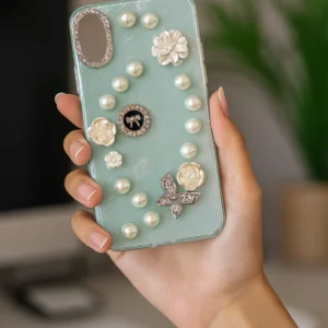 3D Butterfly & Flower Pearl Case for iPhone XS Max - Image 4