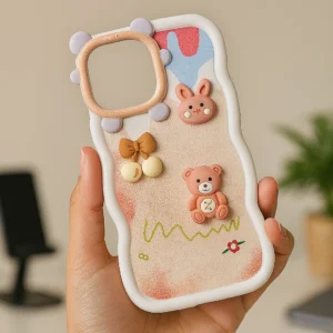 Fashion Printed Case for iPhone – Soft Matte Back Cover for Girls