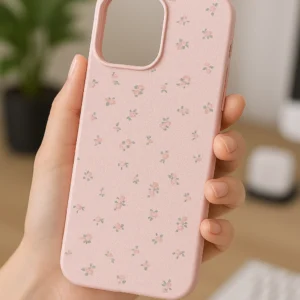 Printed Flower Phone Case -  Plus Soft Candy Leather Shockproof Cover - Image 3
