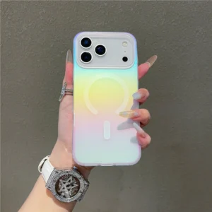iPhone Acrylic Gradient Color Plated Case – Slim Protective Back Cover with Premium Finish