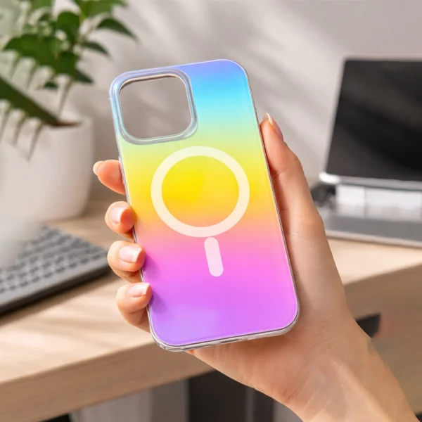 iPhone Acrylic Gradient Color Plated Case – Slim Protective Back Cover with Premium Finish